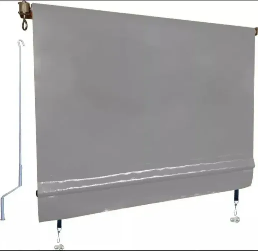 Toldo cortina com redutor 2,00x2,00mt cinza novo
