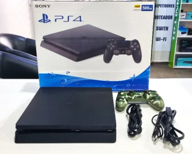PS4 Slim 1TB Completo Com 50 Jogos