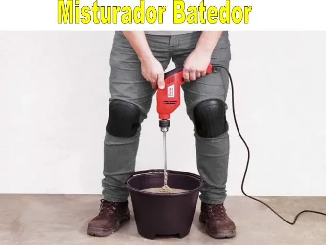 Misturador Batedor Tinta Textura Argamassa P Furadeira 40cm
