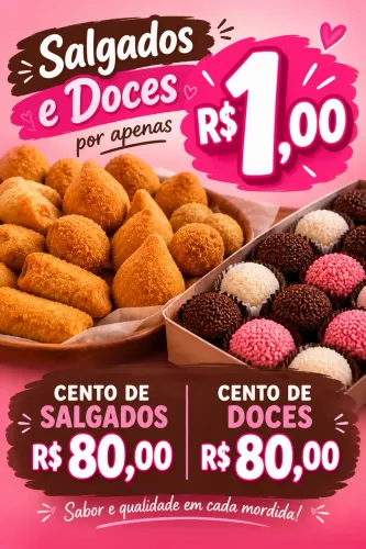 Cento de doces e salgados