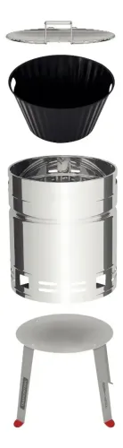 Churrasqueira a Carvão Tramontina TCP 400 em Aço Inox com Bandeja para Carvão
