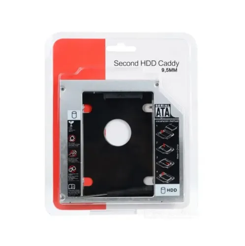 Adaptador Caddy p/ segundo HD/SSD 9,5mm 