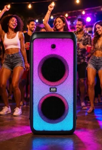 Caixa De Som Imenso Amplificada Smart Rgb 100w X68 