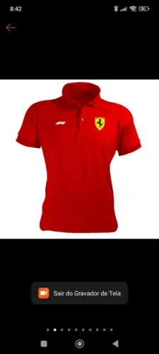 GOLA POLO FERRARI ALGODÃO 