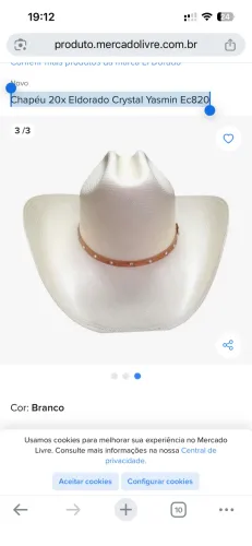Chapéu 20x Eldorado Crystal Yasmin Ec820