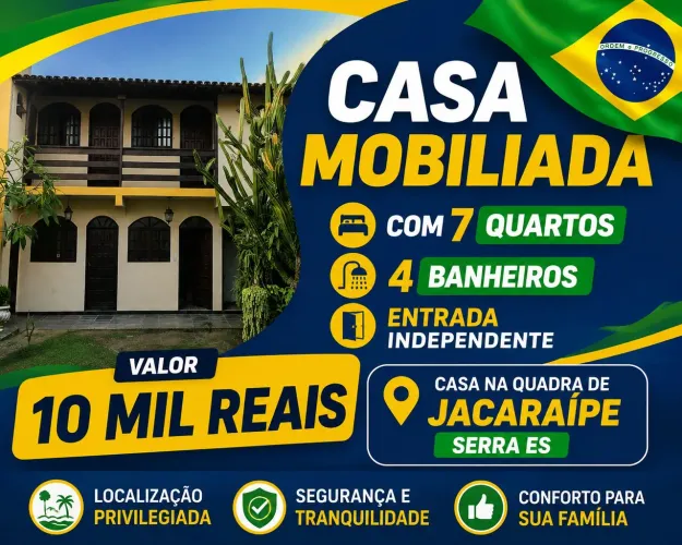 CASA NA QUADRA DA PRAIA DE JACARAÍPE SERRA ES