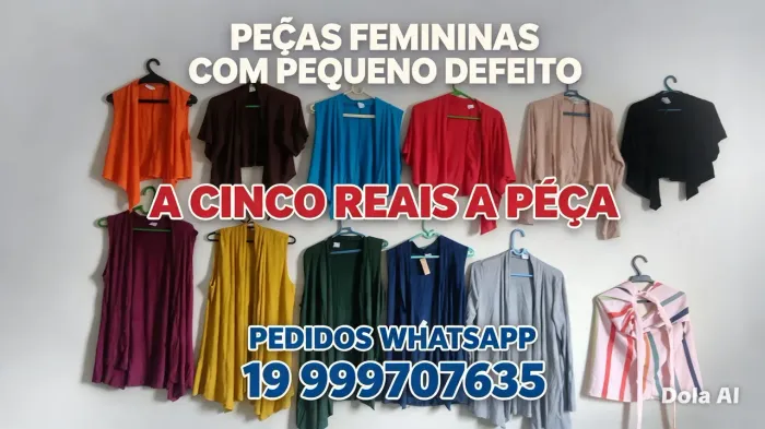 CASAQUINHOS FEMININOS NOVOS COM PEQUENA AVARIA