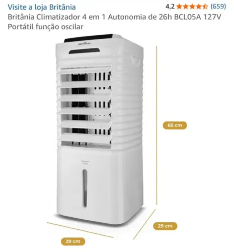 Climatizador Britânia 4 em 1