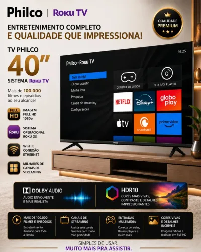 Tv 40" Smart Full HD Philco. Zero