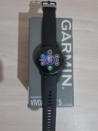 Garmin Relógio Vivoactive 5 Preto 42mm com Monitor Cardíaco de Pulso e GPS