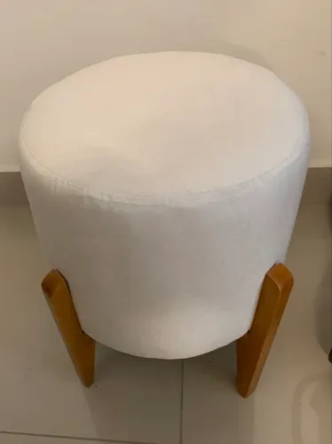 Puff Linho Bege NOVO PRONTA ENTREGA 