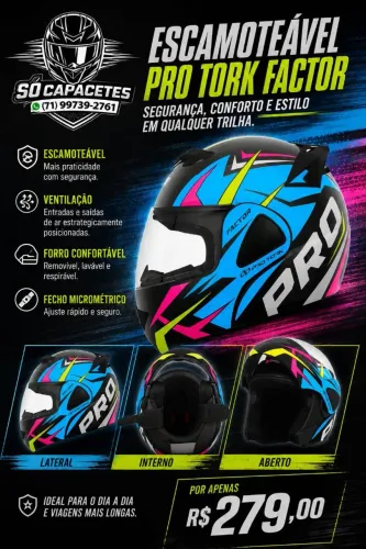 Capacete Escamoteável Pro Tork OFERTA 