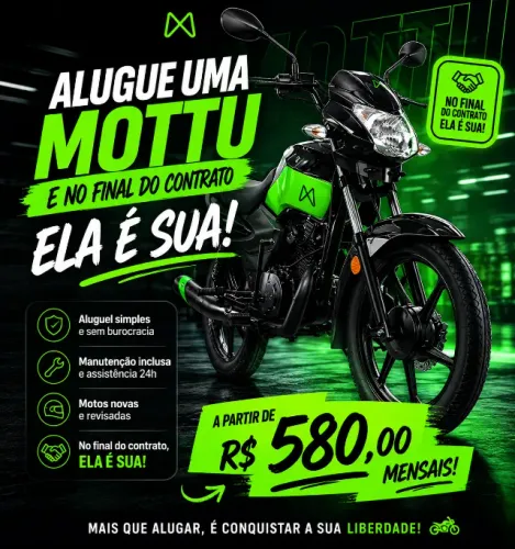 alugue uma moto da mottu usada ou 0km