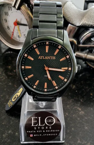 Relógio Masculino Atlantis a prova D'água. Entrego