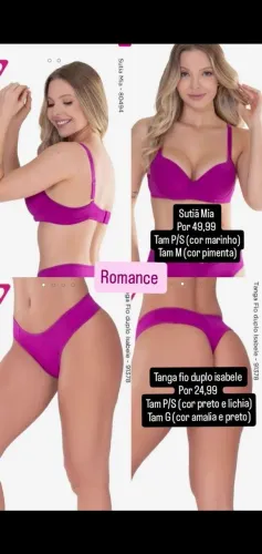 Sutiã Mia e tanga fio duplo