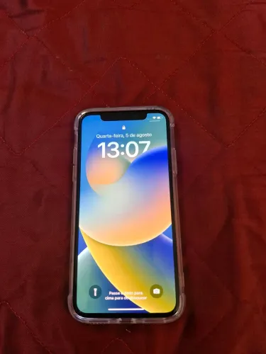iPhone X (Branco) - Face ID Ok / Tela Impecável (Bateria 73%)