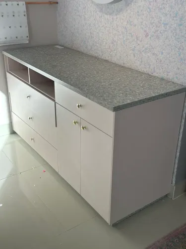 Balcão com gavetas Rosa bebê 