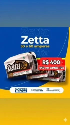 Bateria zetta com preço de fabrica em são Luiz a ilha do amor