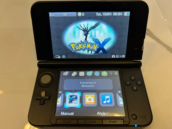 Nintendo 3DS XL + Pokémon X + Caixa + Carregador