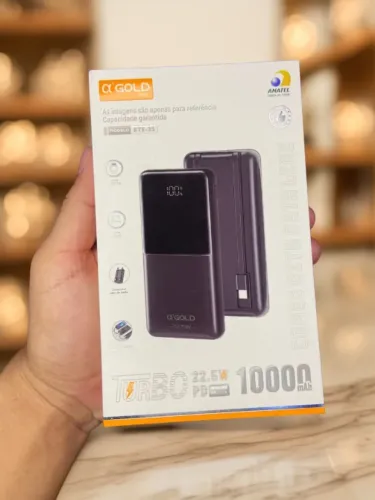 Carregador Portátil Power Bank 10000Ah BTE-35 A?Gold an14