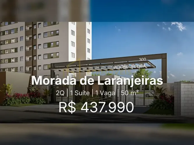 Incrível Apartamento em Morada de Laranjeiras | 2 Quartos e Suíte