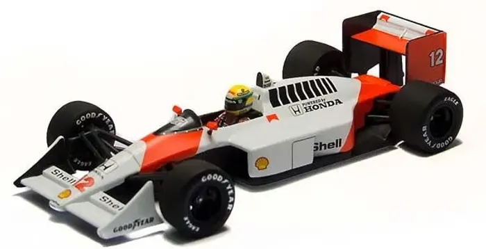 Miniatura F1 1/43 Minichamps McLaren MP4/4 Senna GP do Japão de 1988 World Champion