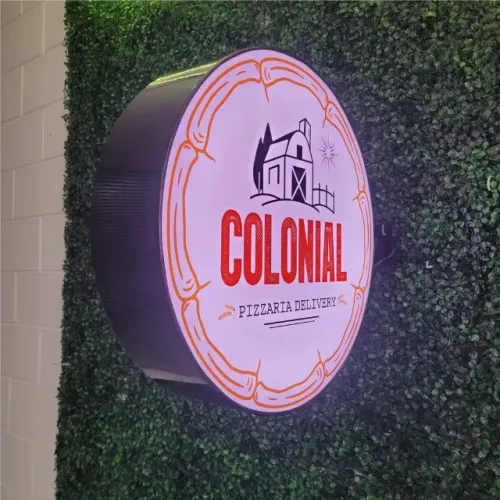 Letreiro Luminoso Redondo 50cm 2 Faces Fachada de Loja