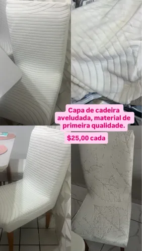 Capa pra cadeira aveludada 