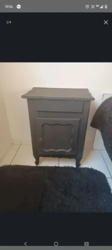 Criado mudo criado mudo , madeira maciça, pintando de preto , cor fácil de remover