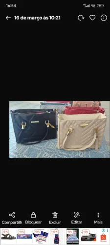 Bolsas seminova e novas