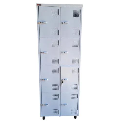 Armário roupeiro de aço 8 portas 190x63x42 cm P/ Cadeado