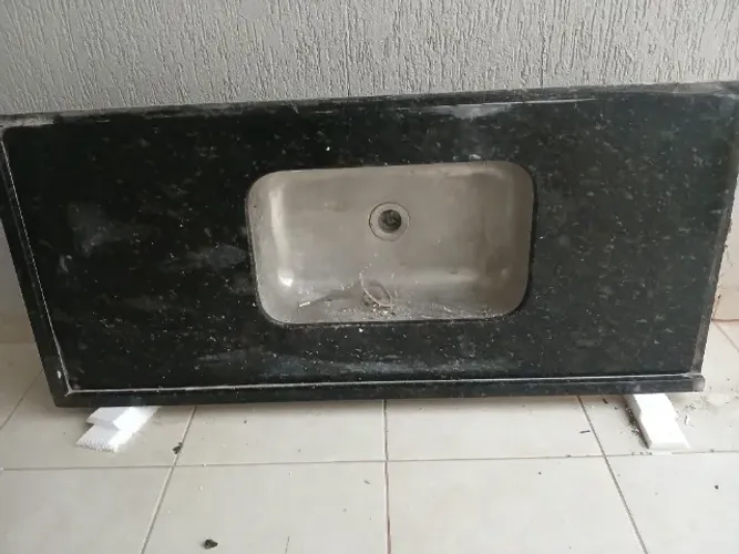 Pia granito verde ubatuba - 1,20m x 60cm