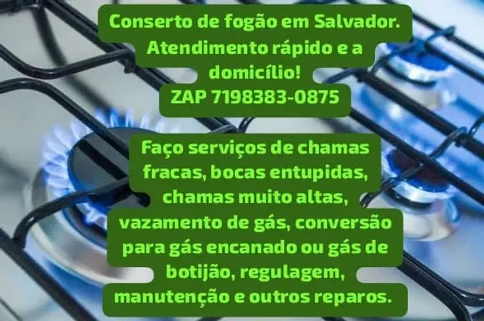 FOGÃO CONSERTO QUALQUER TIPO