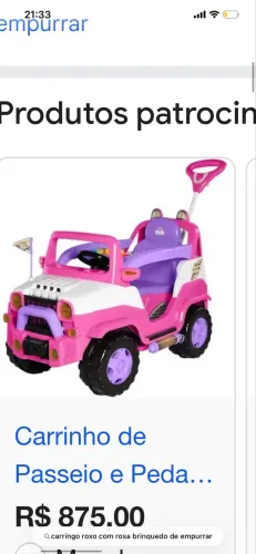 Carrinho de passeio infantil 