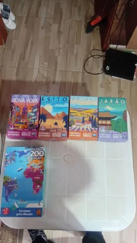 Kit com 5 quebra-cabeças