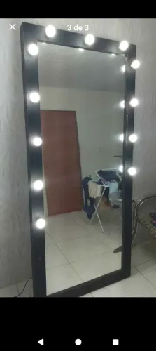 ESPELHO CAMARIM PRETO