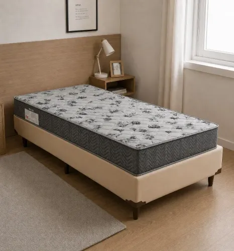 Base Box Solteiro com Colchão Casal D33 Ortobom - Entrega Rápida!