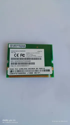 Placa Raríssima Wi-fi De Notebook Itautec Infoway Wn2302a