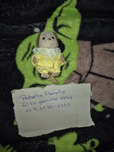 Sylvanian Families Bebê Beagle Vintage nariz e orelhas repintadas