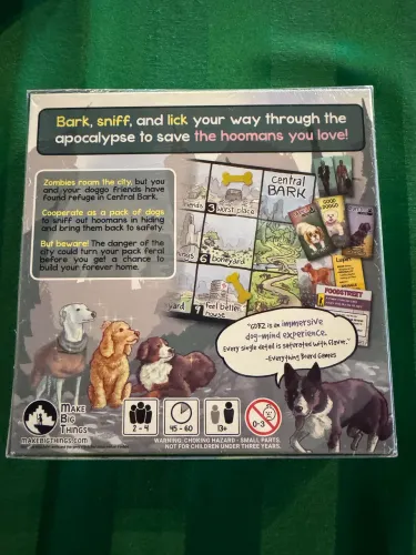 Jogo de tabuleiro Good dog bad zombie kickstarter com 2 expansões exclusivas 