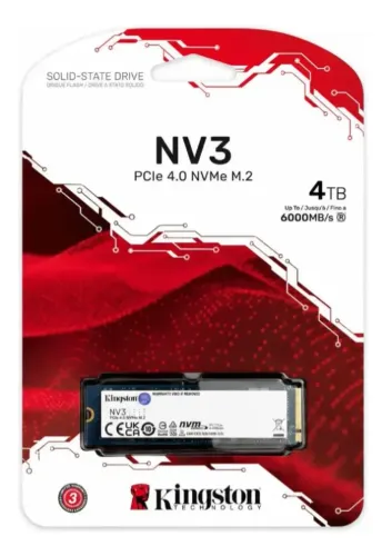 Ssd Kingston Nv3 4tb M.2 Nvme 2280 pcie 4.0