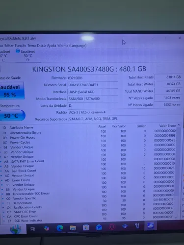 HD SSD 480GB KINGSTON