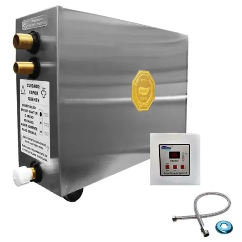 Aquecedor para Sauna Vapor Elétrica 6kw Inox - Comando Digital Impercap - até 7,5m³