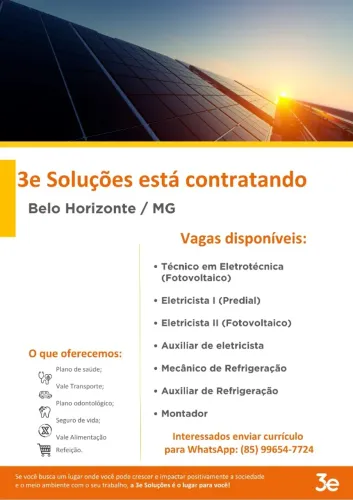 ELETROTÉCNICO DE CAMPO - ENERGIA SOLAR