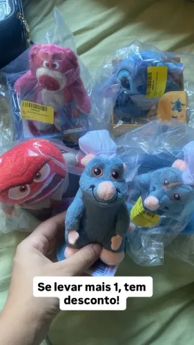 Pelúcia de Ombro - Disney - Stitch Lotso Ratatoille Raiva