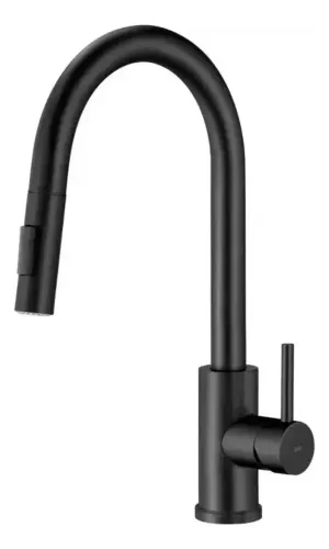 Torneira Cozinha Gourmet Misturador Sensor Touch 6804p Preta Preto Fosco