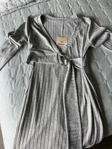 Vestido cinza mescla