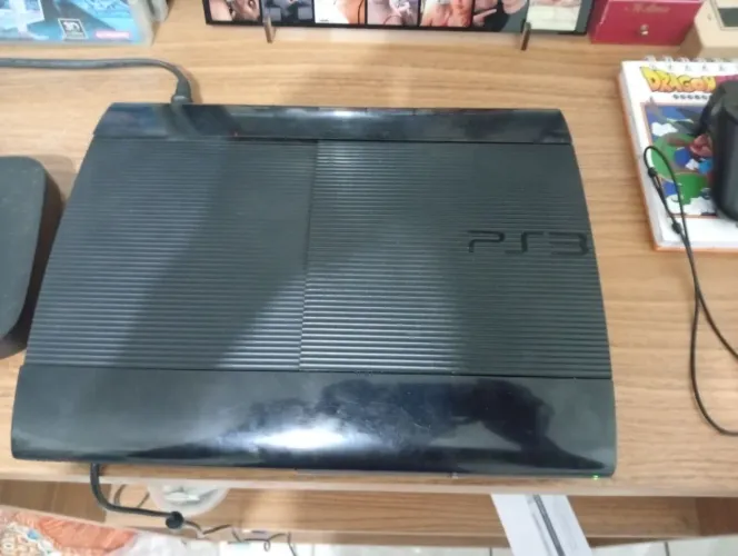 PS3 Super Slim Original + HD 1TB + Jogos + Controle Original