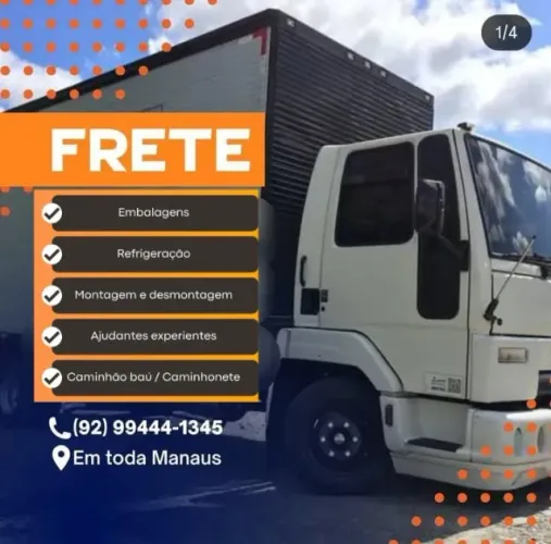 Frete bau mudança embalada na promoção 