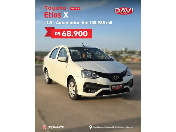 Toyota Etios X Sedan 1.5 Flex 16V 4P Aut. 2020